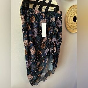 NWT Veronica Beard Hazel Floral Ruffle Asymmetrical Skirt Women’s Size 14